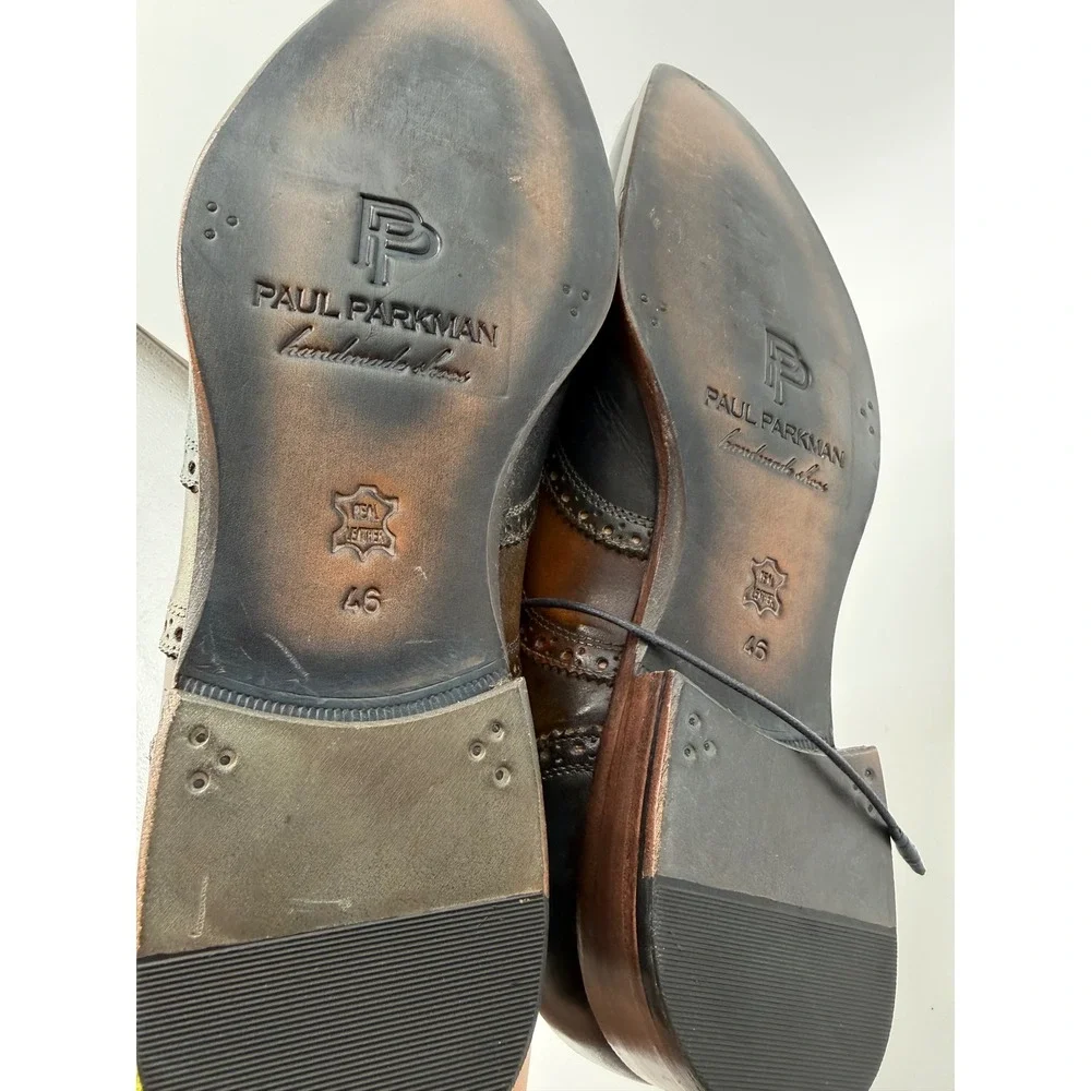 Paul Parkman Wingtip Oxfords Mens 46 Multi Color Excellent Leather Brogue Shoes